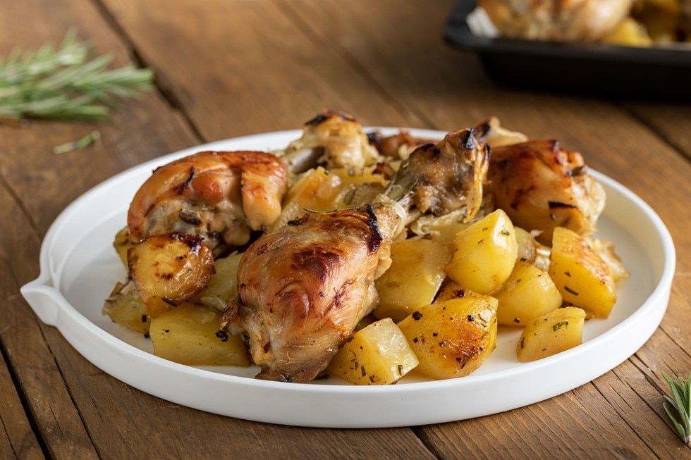 Pollo e patate al forno